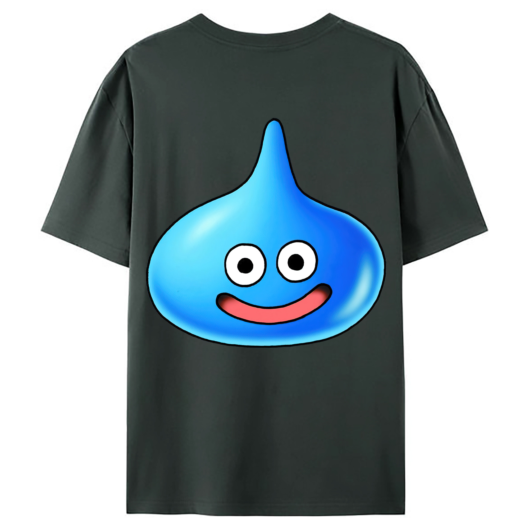 （画像用） ドラゴンクエスト Doragon Kuesuto Dragon Quest 綿100％ メンズ半袖Tシャツ（バックプリント） 通気性
